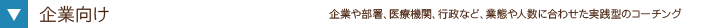 【企業向け】企業や部署、医療機関、行政など、業態や人数に合わせた実践型のコーチング